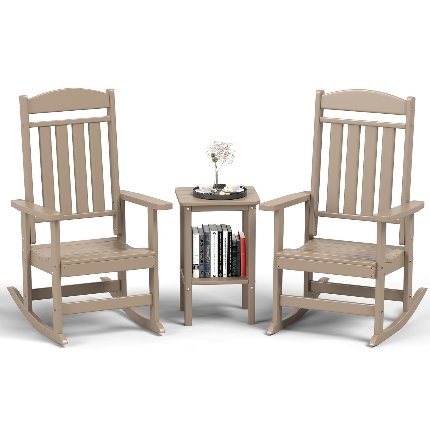 Modern HDPE Patio Rocking Chairs - Foowin