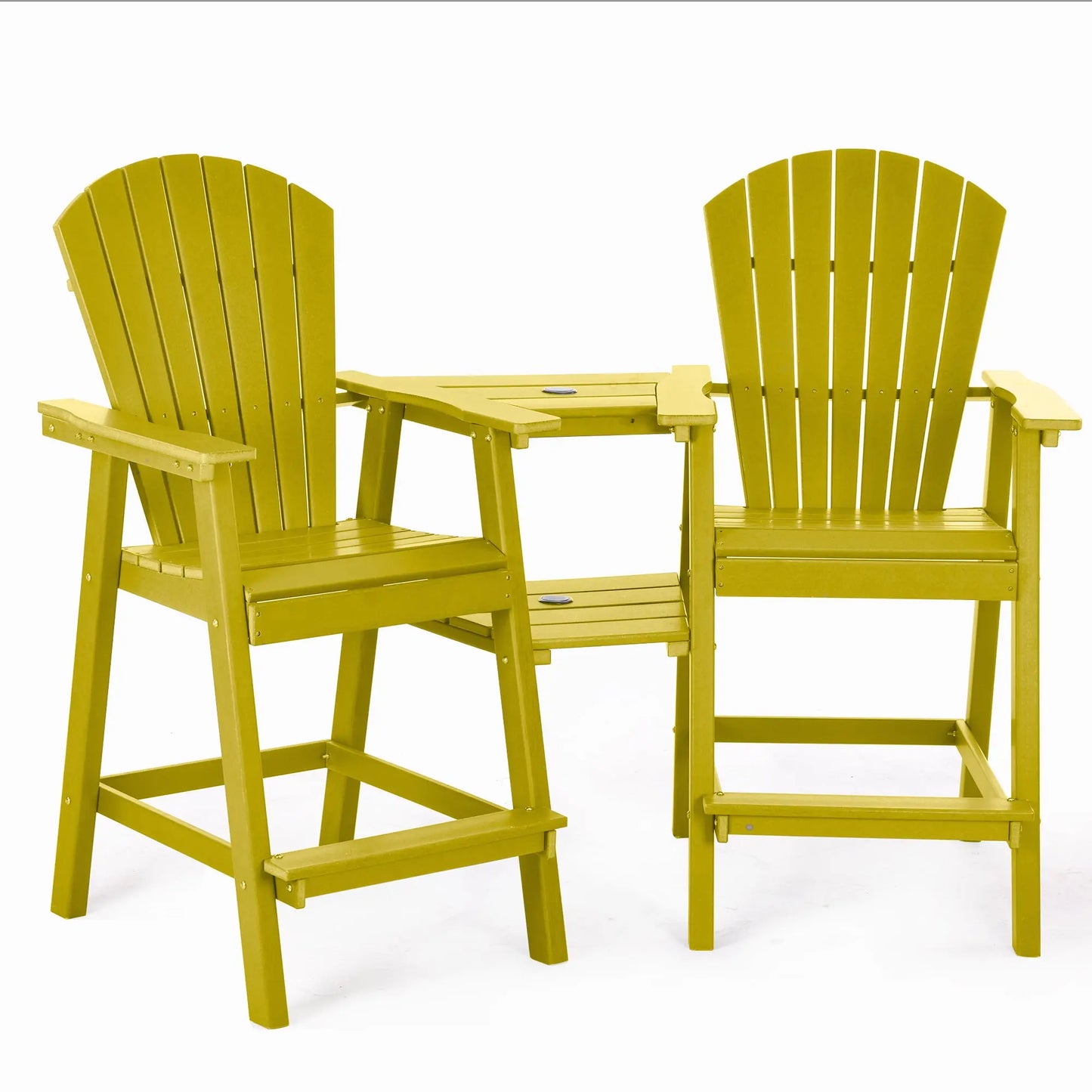 Backyard HDPE Tall Adirondack Chairs Set Foowin