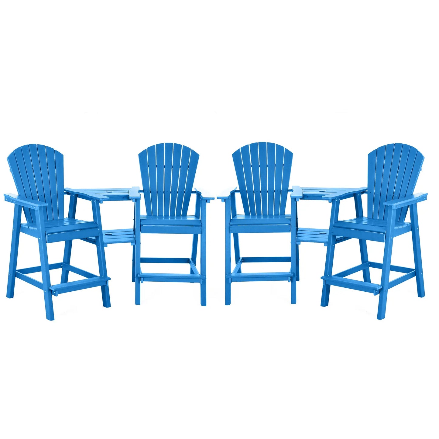 Backyard HDPE Tall Adirondack Chairs Set Foowin