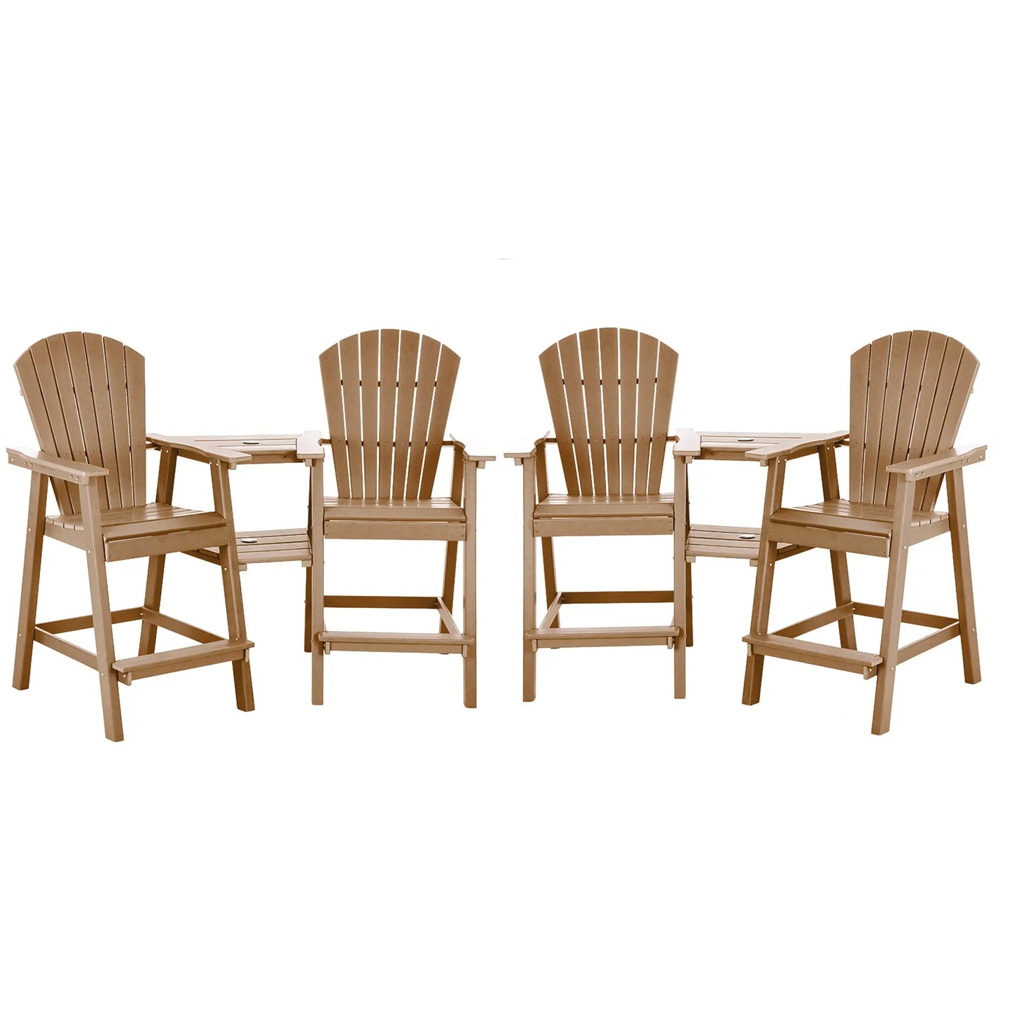 Backyard HDPE Tall Adirondack Chairs Set Foowin
