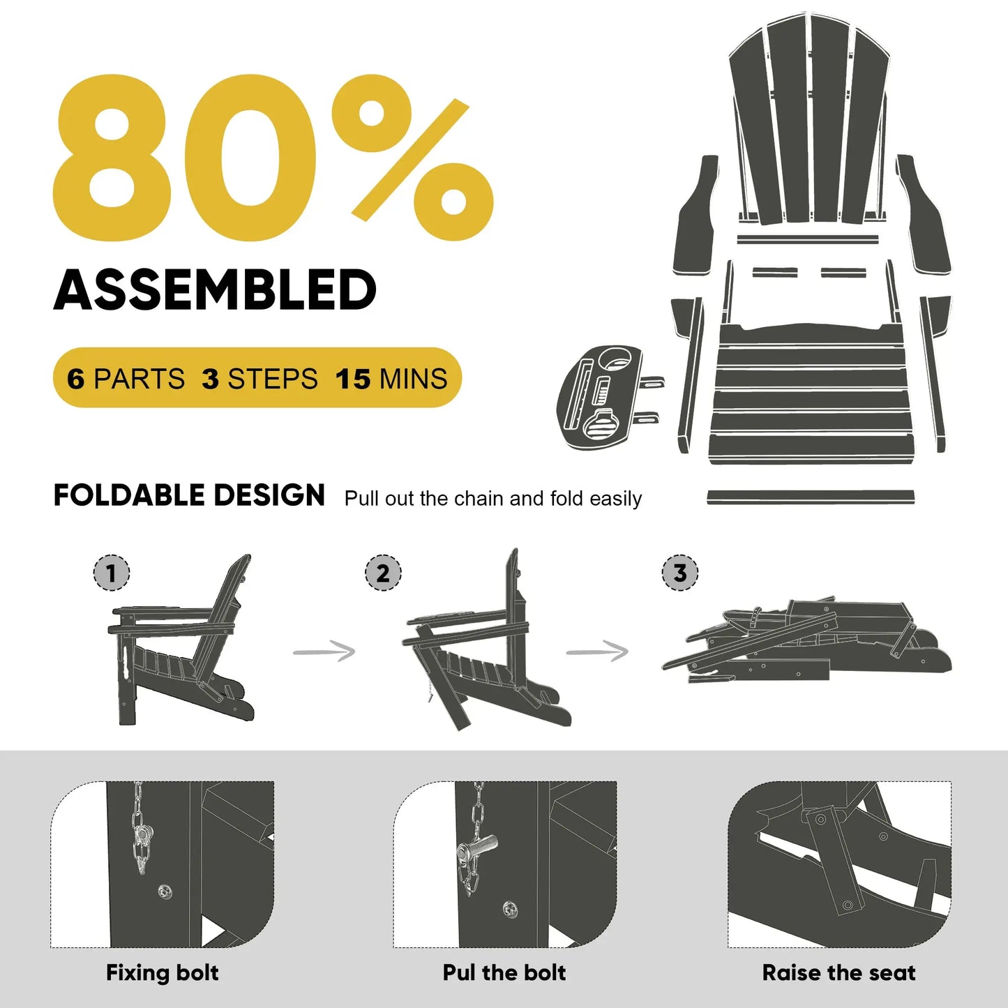 folding adirondack chairs