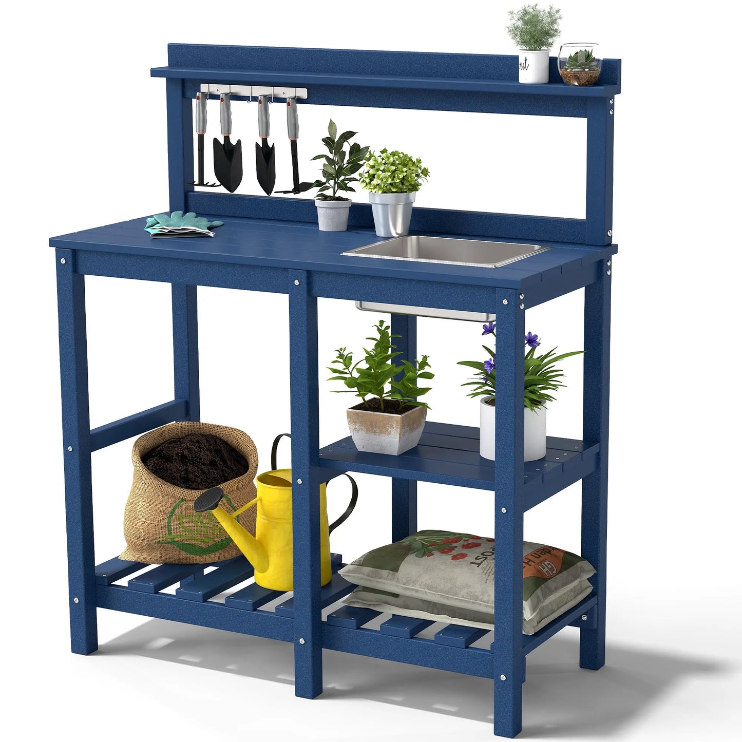 HDPE Outdoor Potting Bench Table Foowin