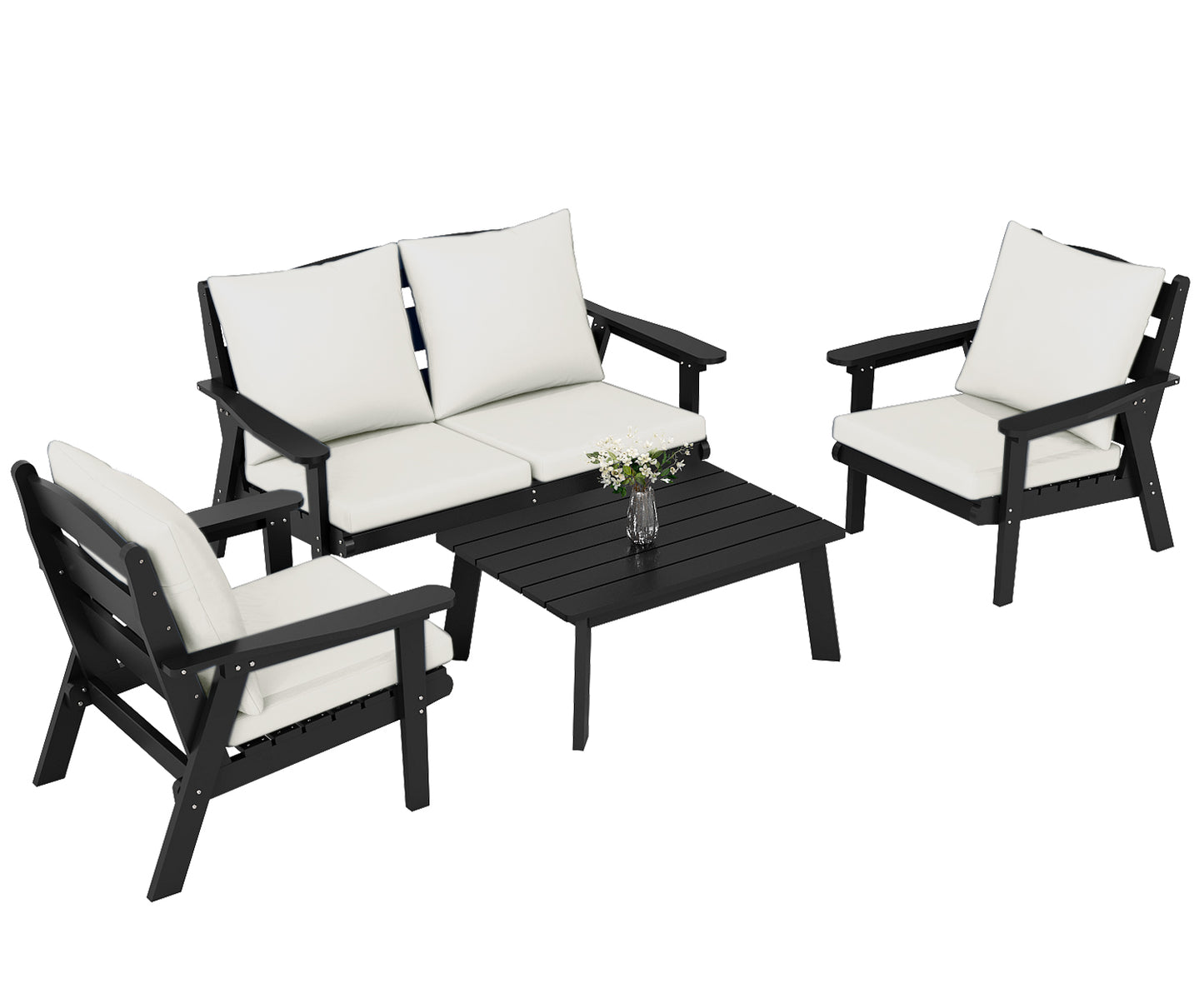 HDPE Outdoor Gardens Lounge Sofa Set