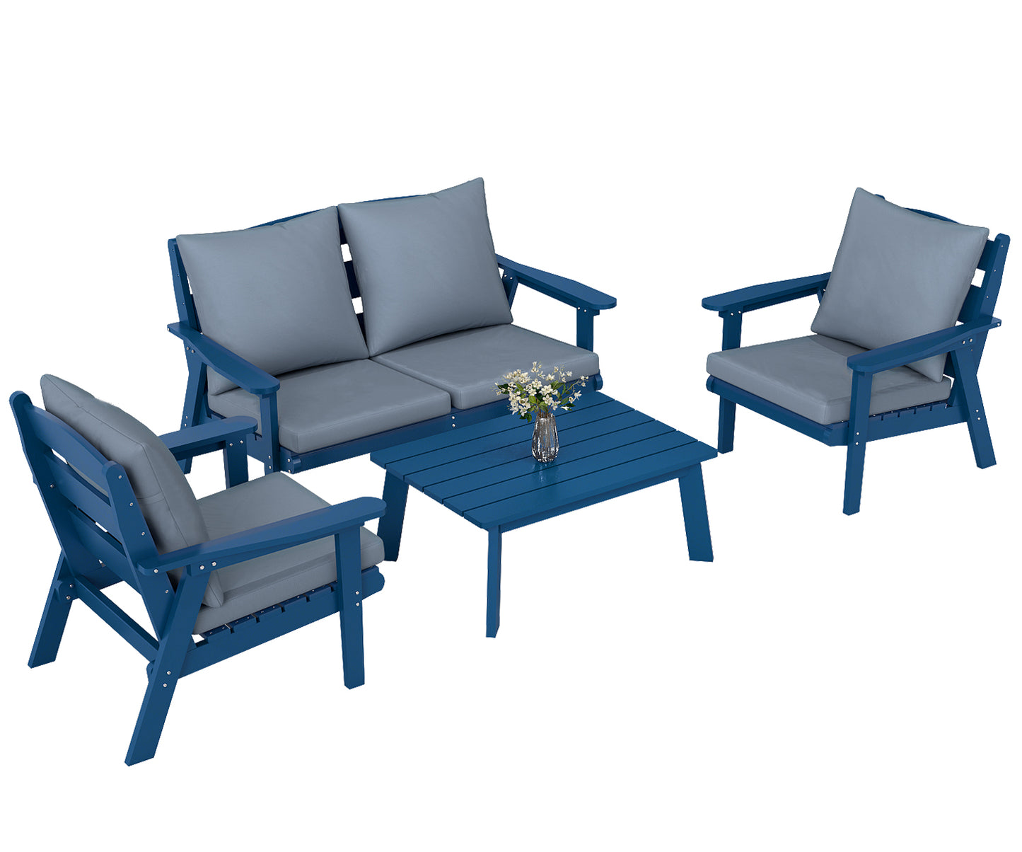 HDPE Outdoor Gardens Lounge Sofa Set