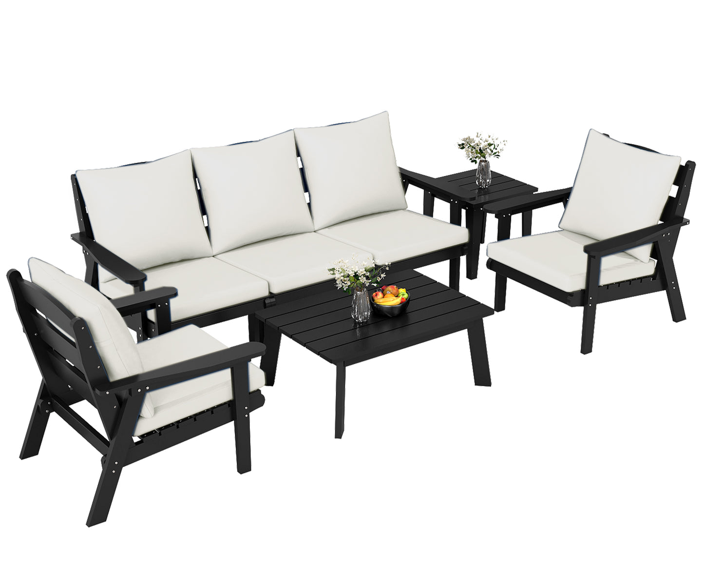 HDPE Outdoor Gardens Lounge Sofa Set