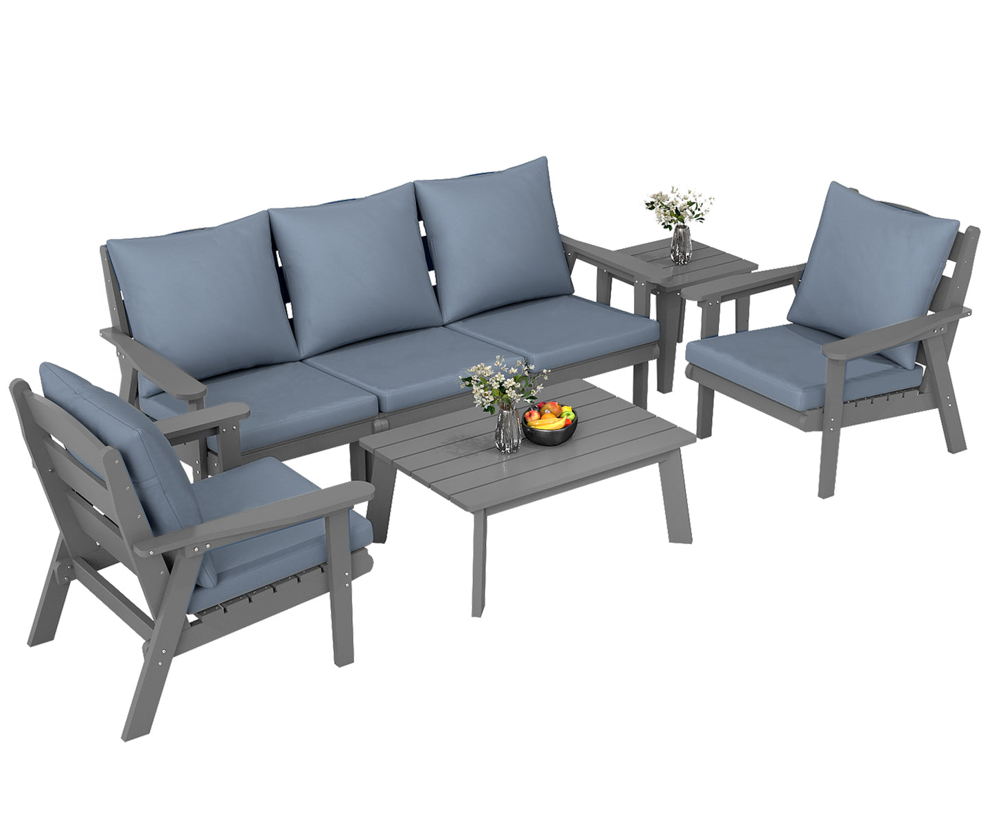 HDPE Outdoor Gardens Lounge Sofa Set