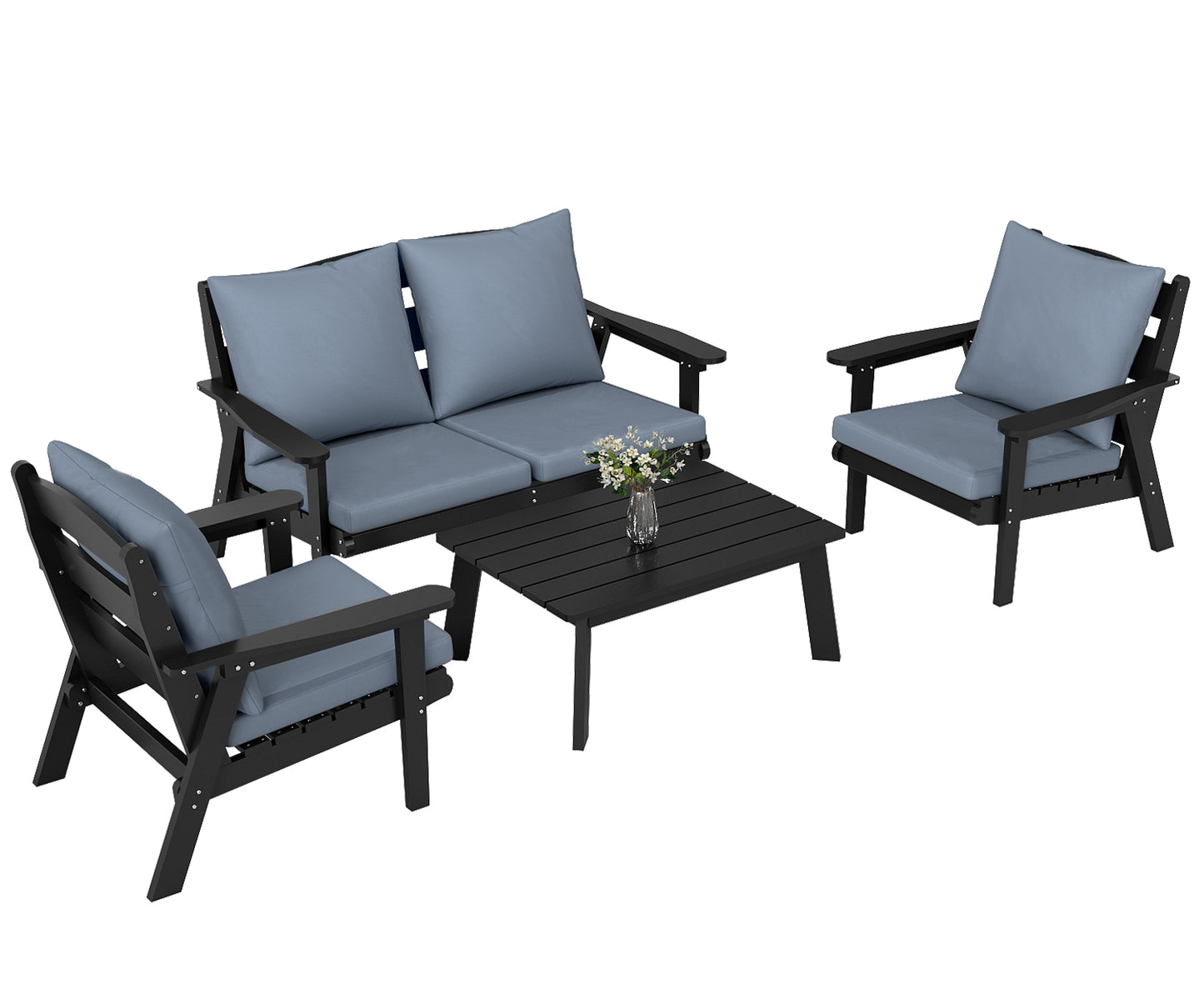 HDPE Outdoor Gardens Lounge Sofa Set