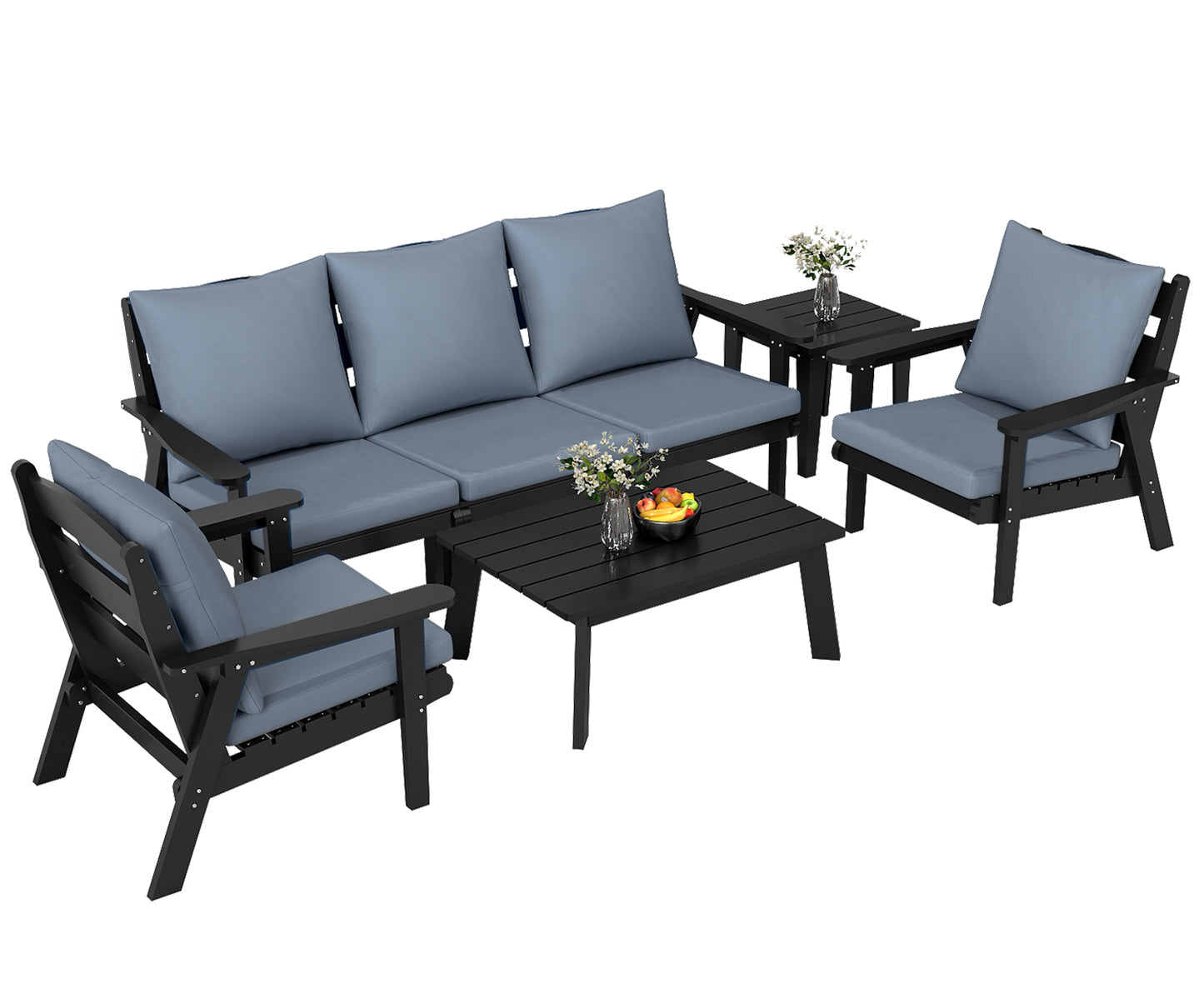 HDPE Outdoor Gardens Lounge Sofa Set