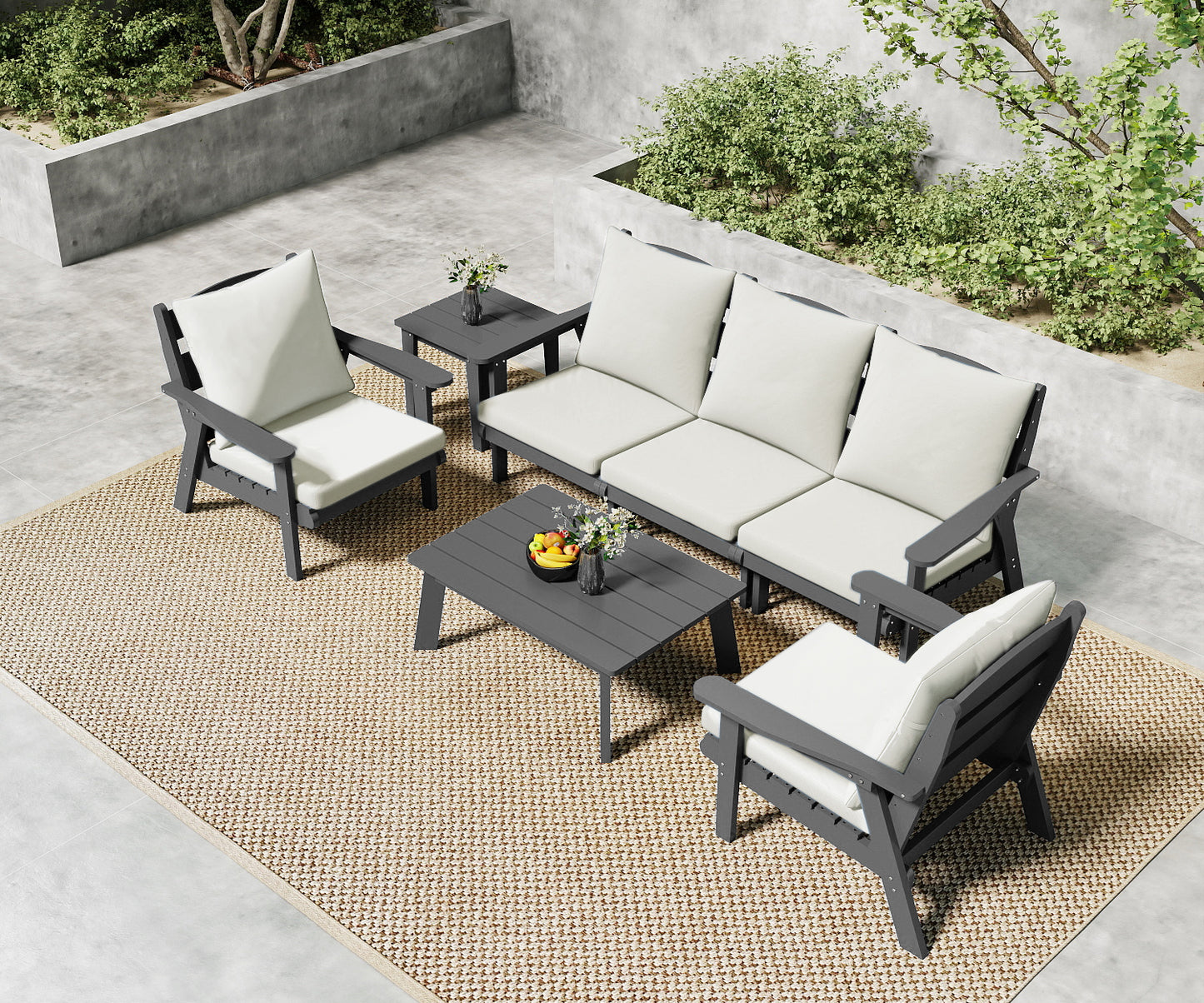 HDPE Outdoor Gardens Lounge Sofa Set