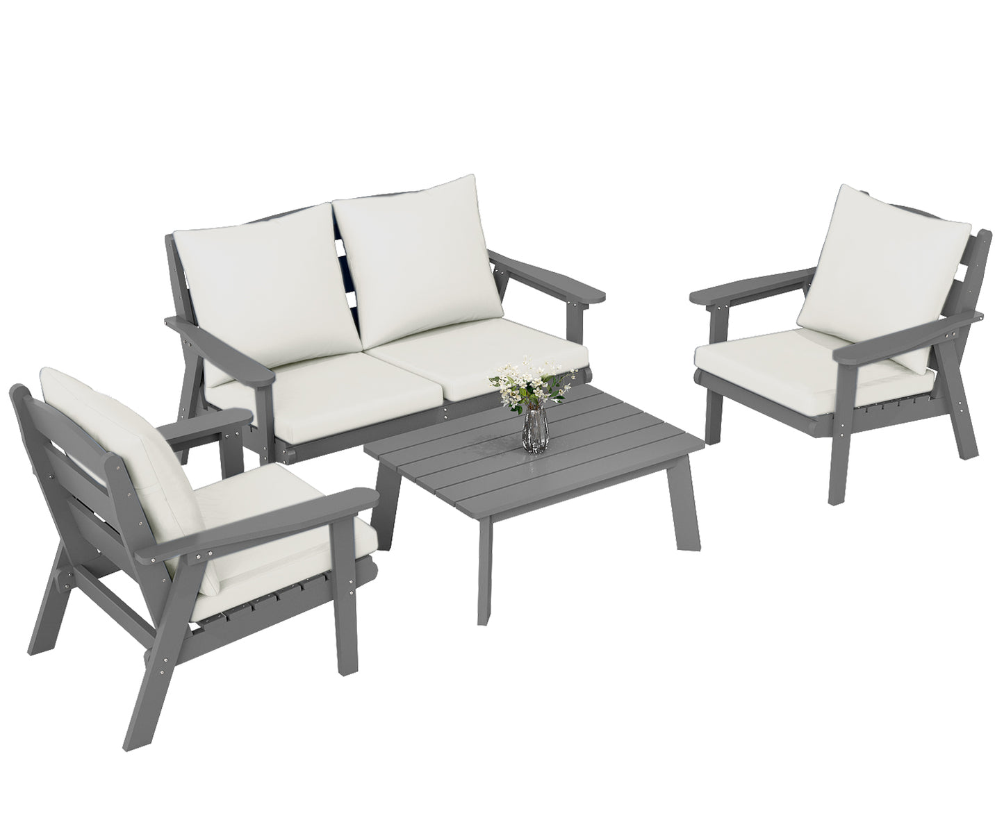HDPE Outdoor Gardens Lounge Sofa Set