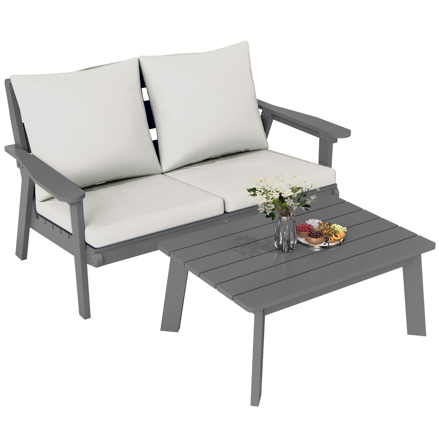 HDPE Outdoor Gardens Lounge Sofa Set