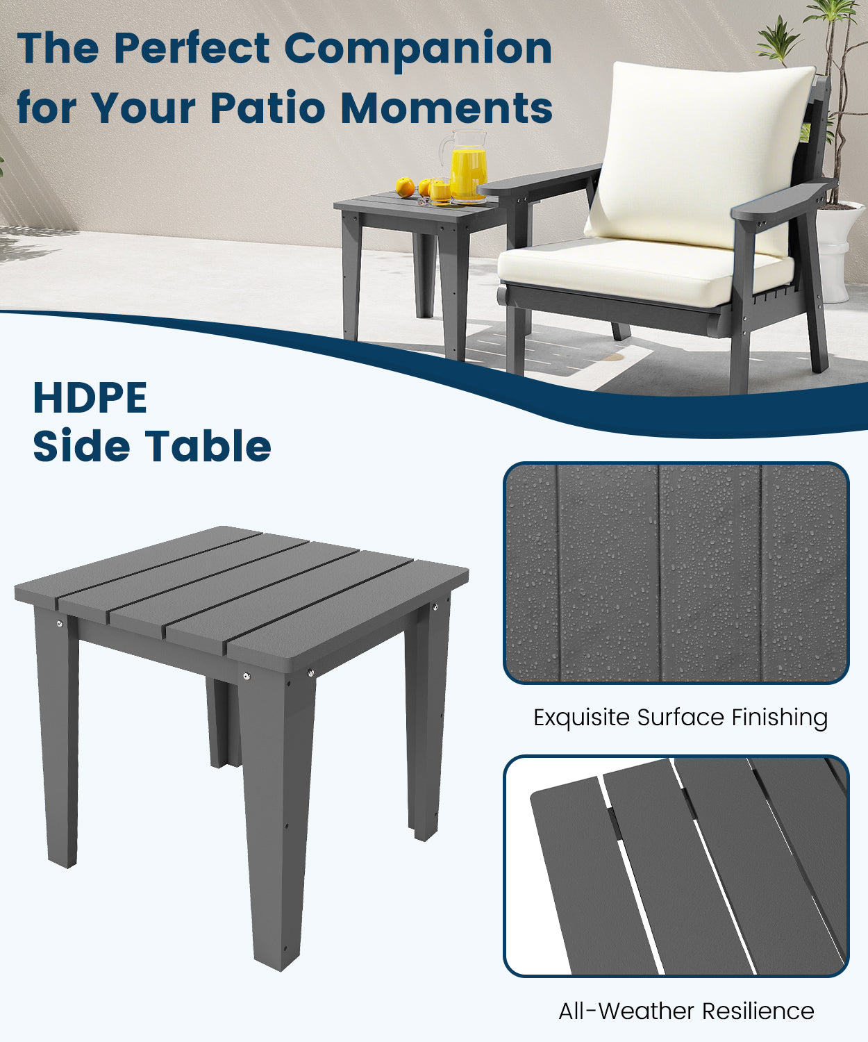 HDPE Outdoor Gardens Lounge Sofa Set
