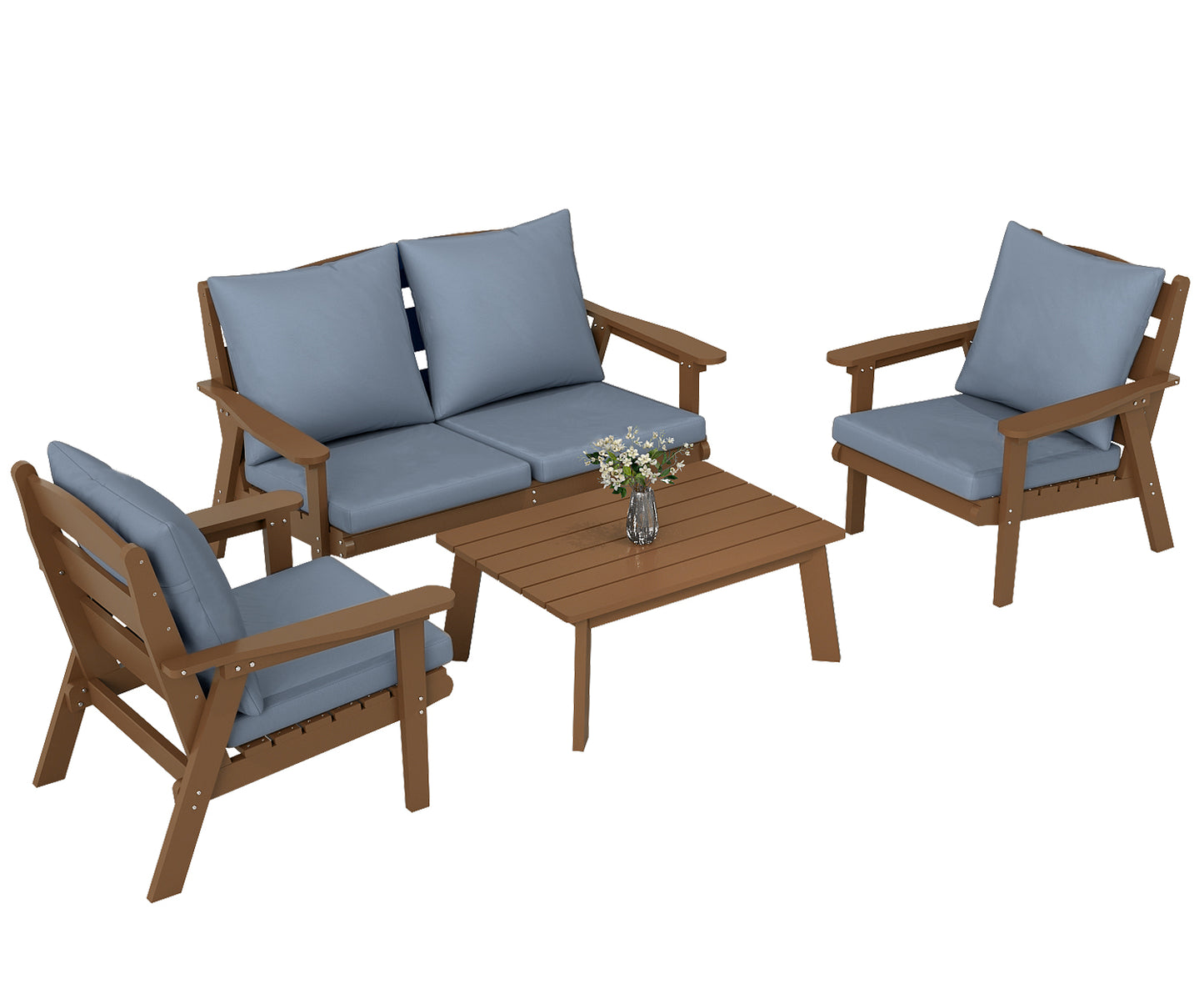 HDPE Outdoor Gardens Lounge Sofa Set