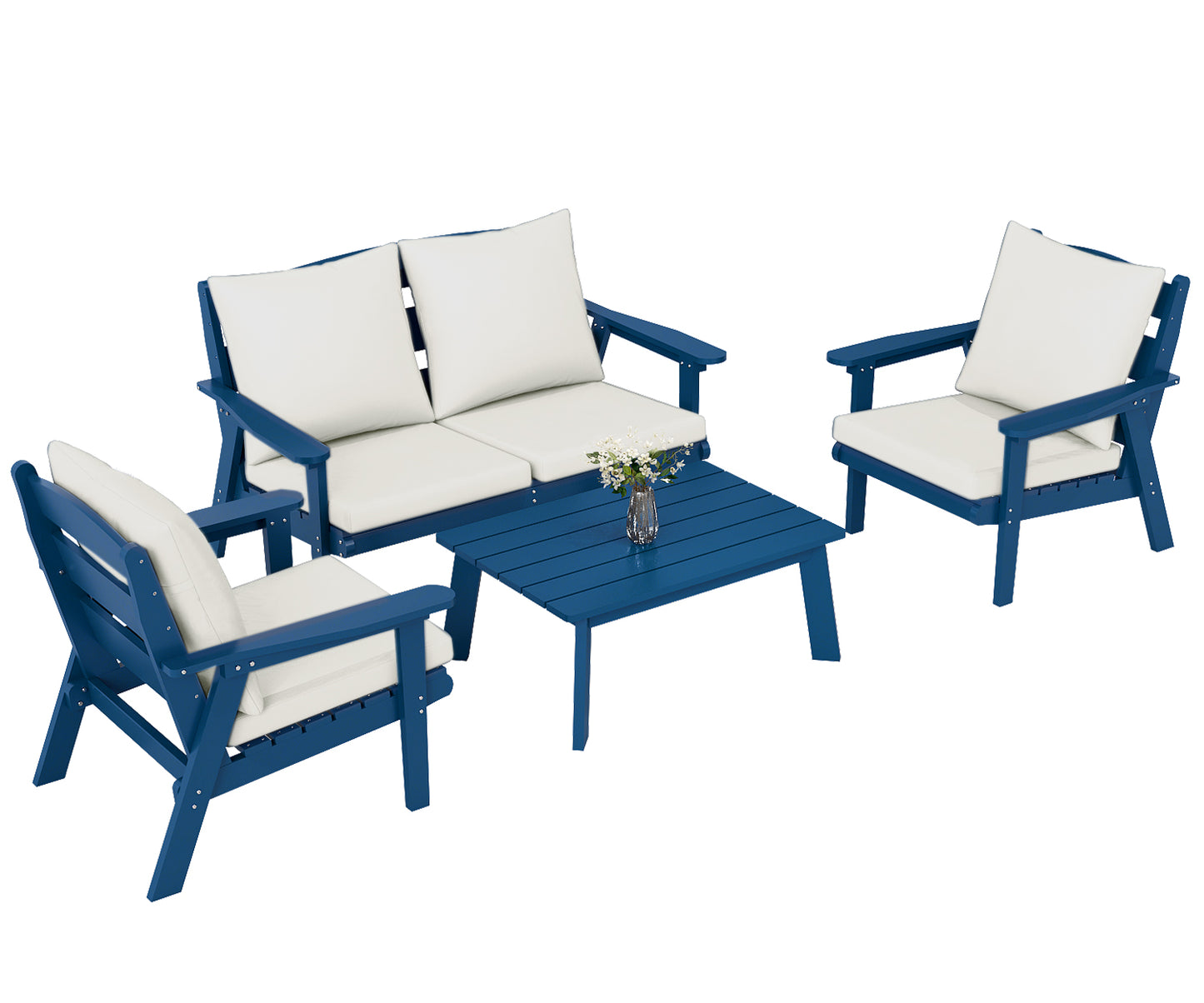 HDPE Outdoor Gardens Lounge Sofa Set