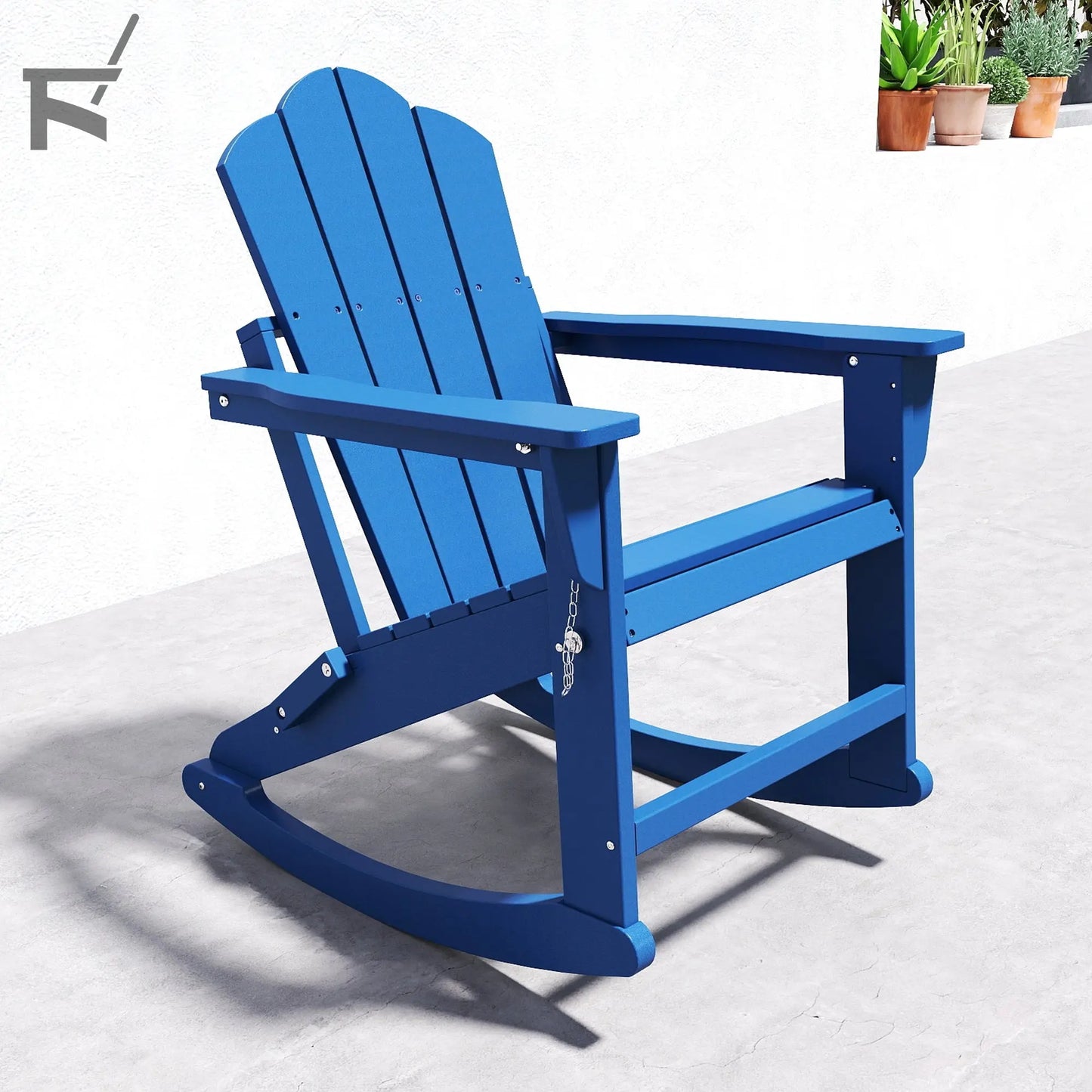 Patio Folding Adirondack Rocking Chair Foowin