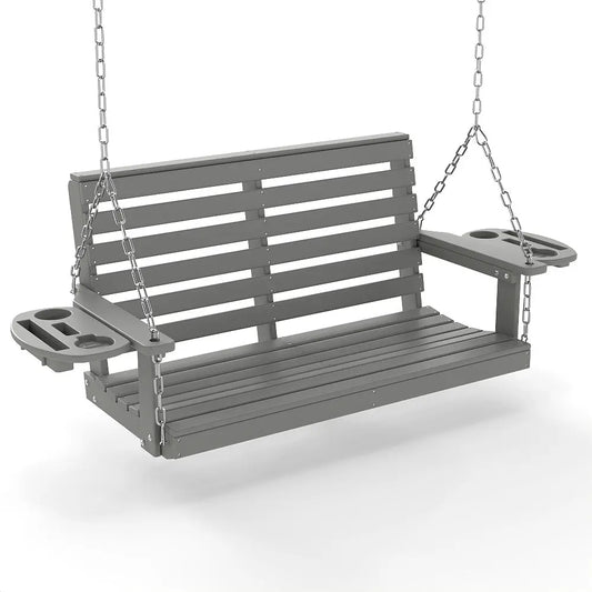 Porch Rocking Chairs & Swings – Outdoor Relaxation with Cup Holders Foowin