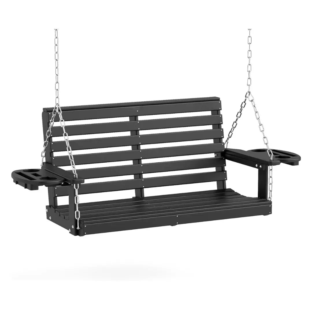 Porch Rocking Chairs & Swings – Outdoor Relaxation with Cup Holders Foowin