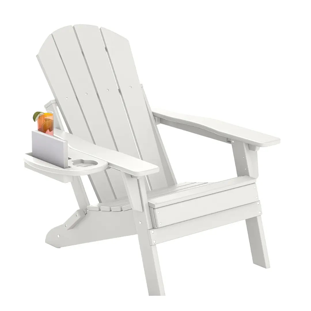 Relax Folding Adjustable Adirondack chair with cup holder Foowin