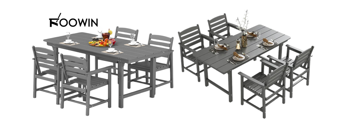 HDPE Patio Dining Table Set