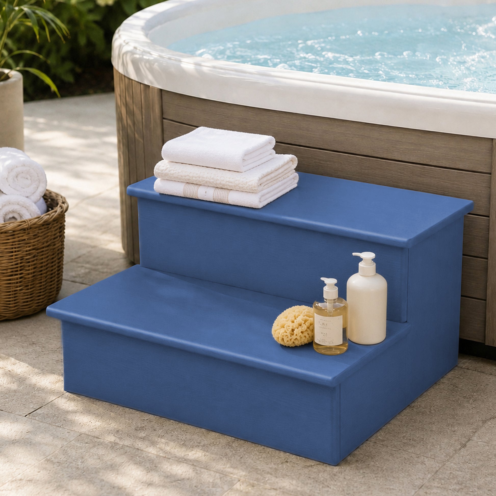 Navy Blue Hot Tub Steps - 画板 1