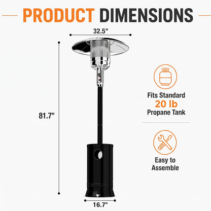 Black Patio Heater - 3