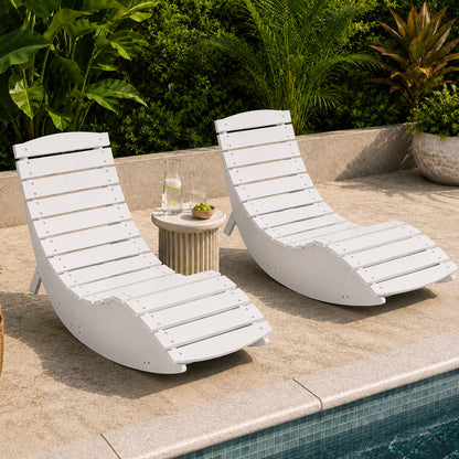 White Rocking Sunbed - View