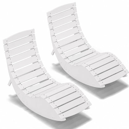 White Rocking Sunbed - View
