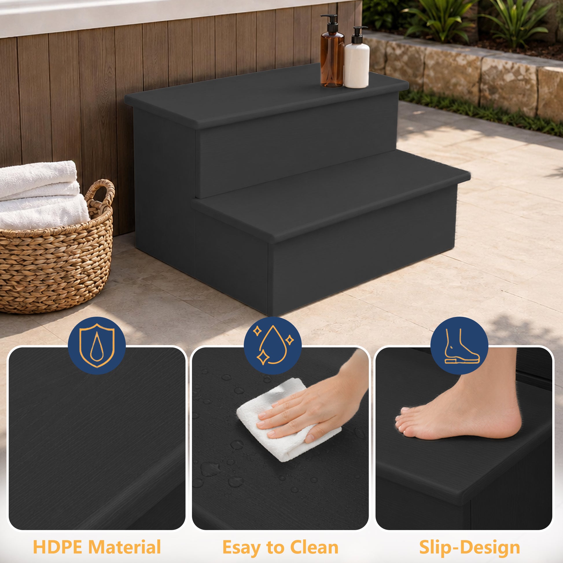 Black Hot Tub Steps - 画板 5