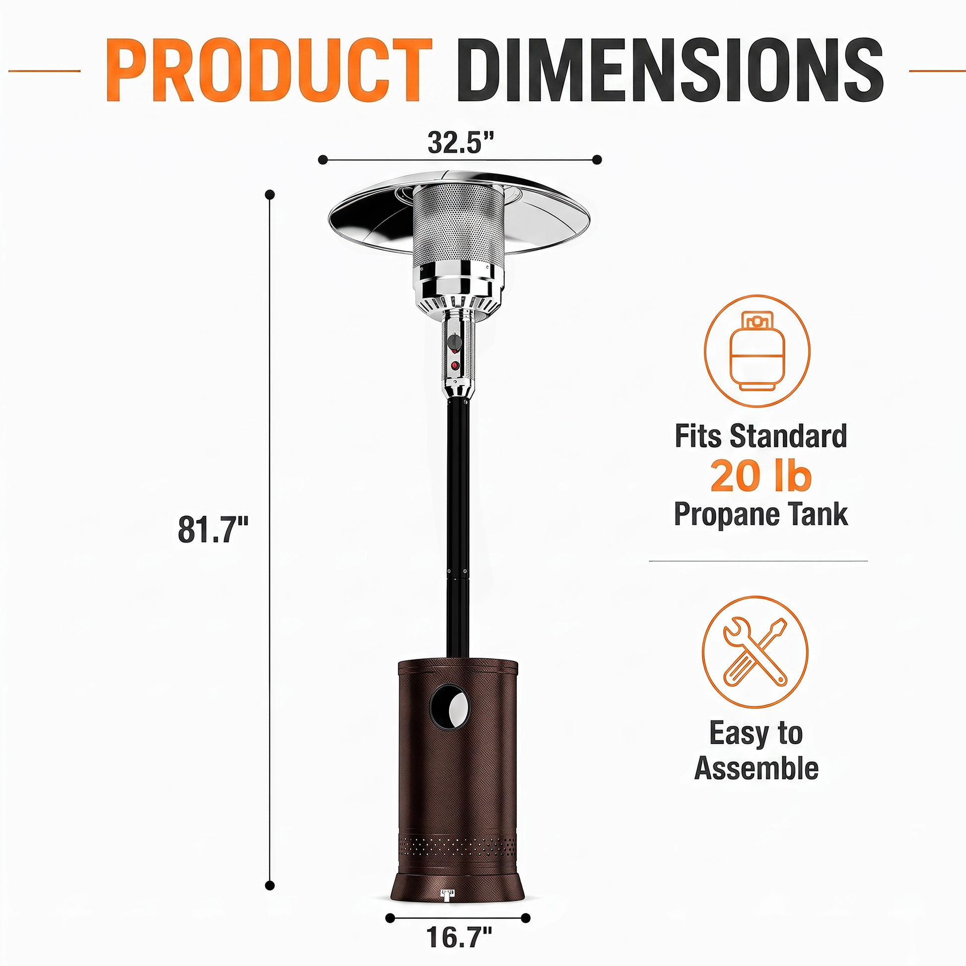 Gold Patio Heater - 7