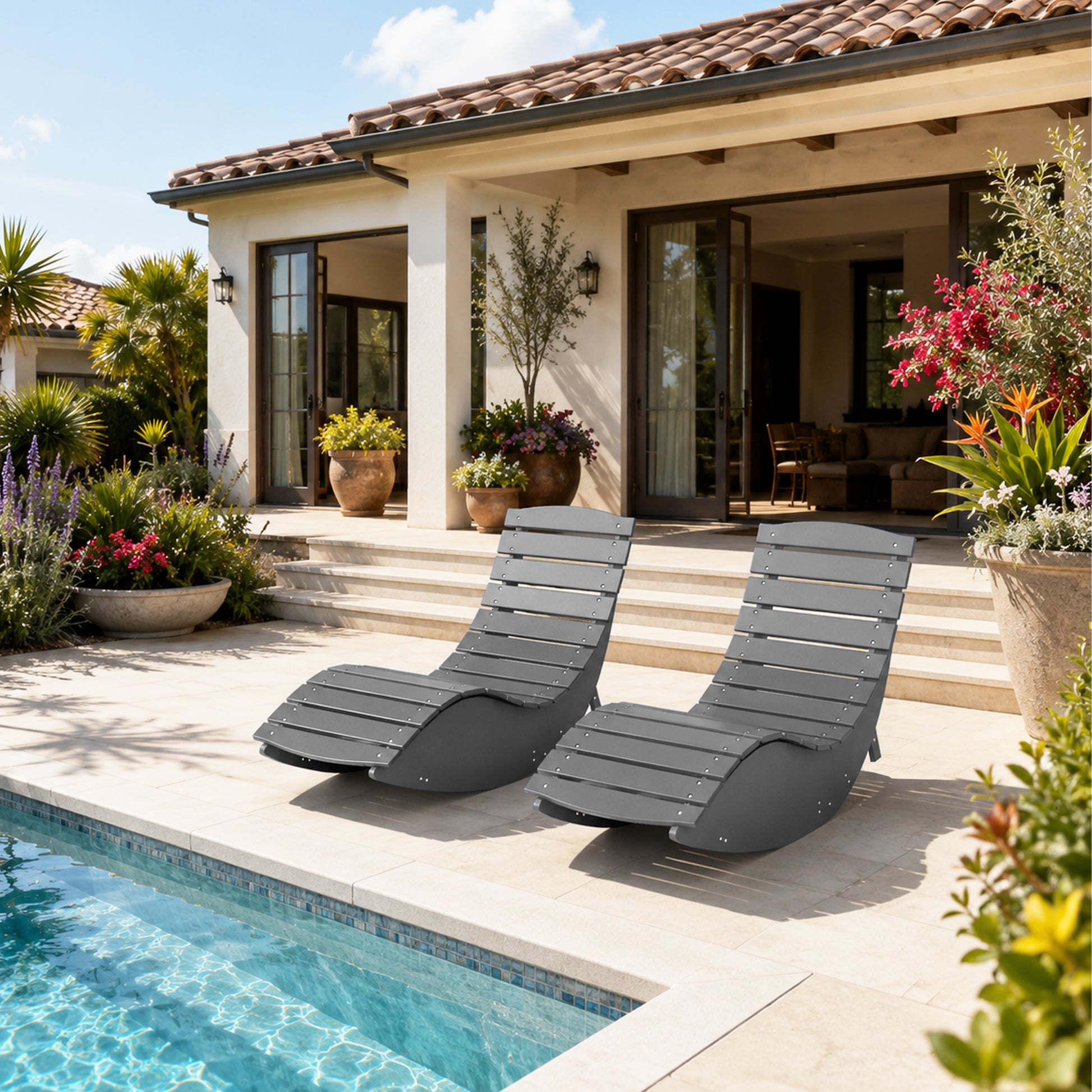 Gray Rocking Sunbed - Detail