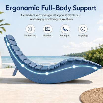 Navy Blue Rocking Sunbed - View 3