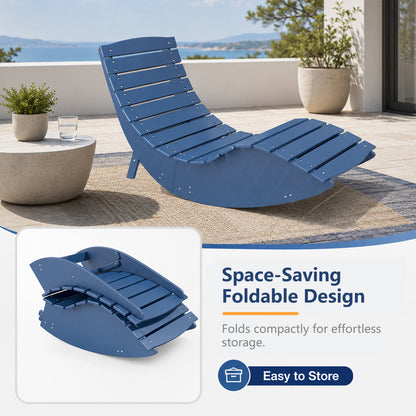 Navy Blue Rocking Sunbed - View 5