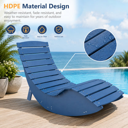 Navy Blue Rocking Sunbed - View 6
