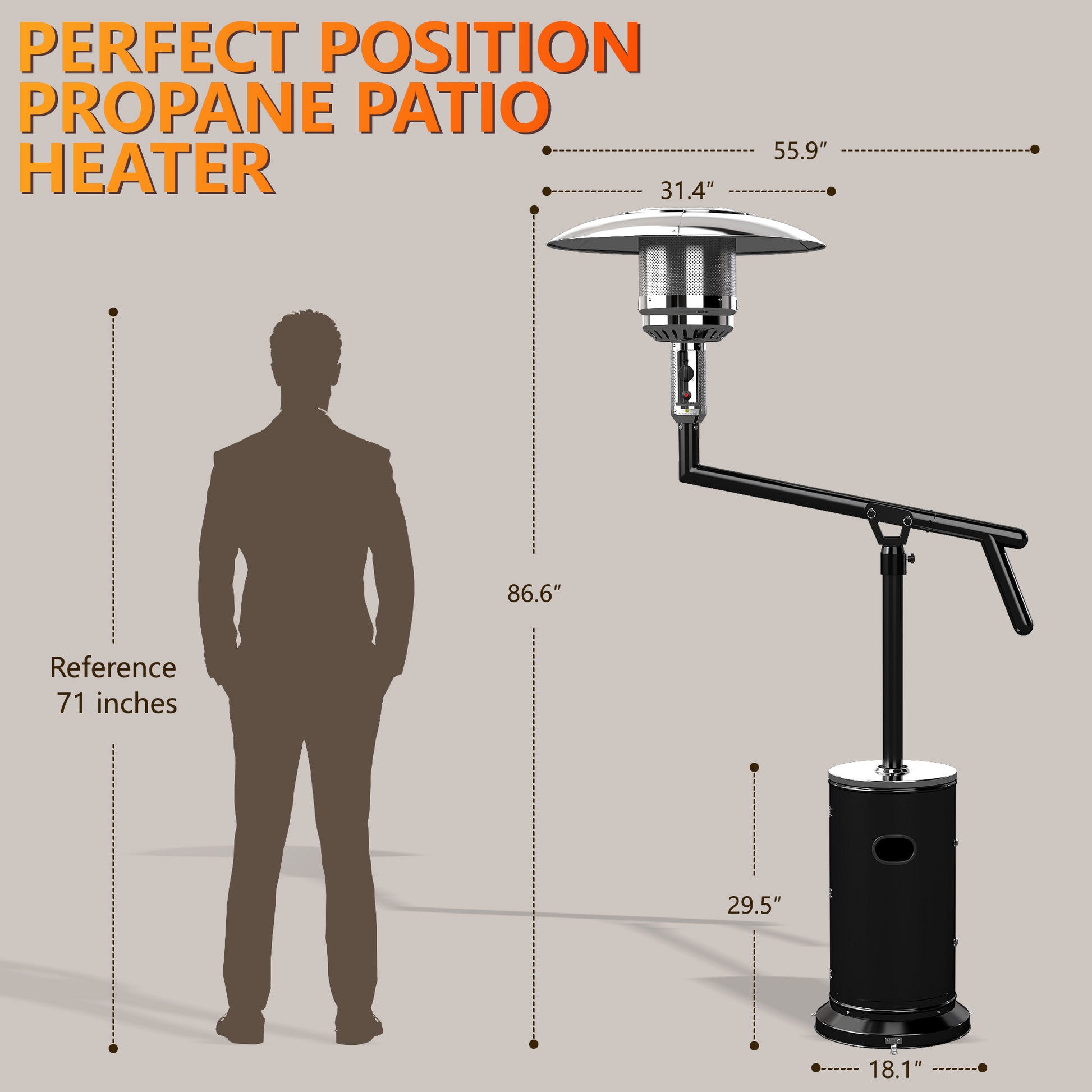 Black Patio Heater - 5