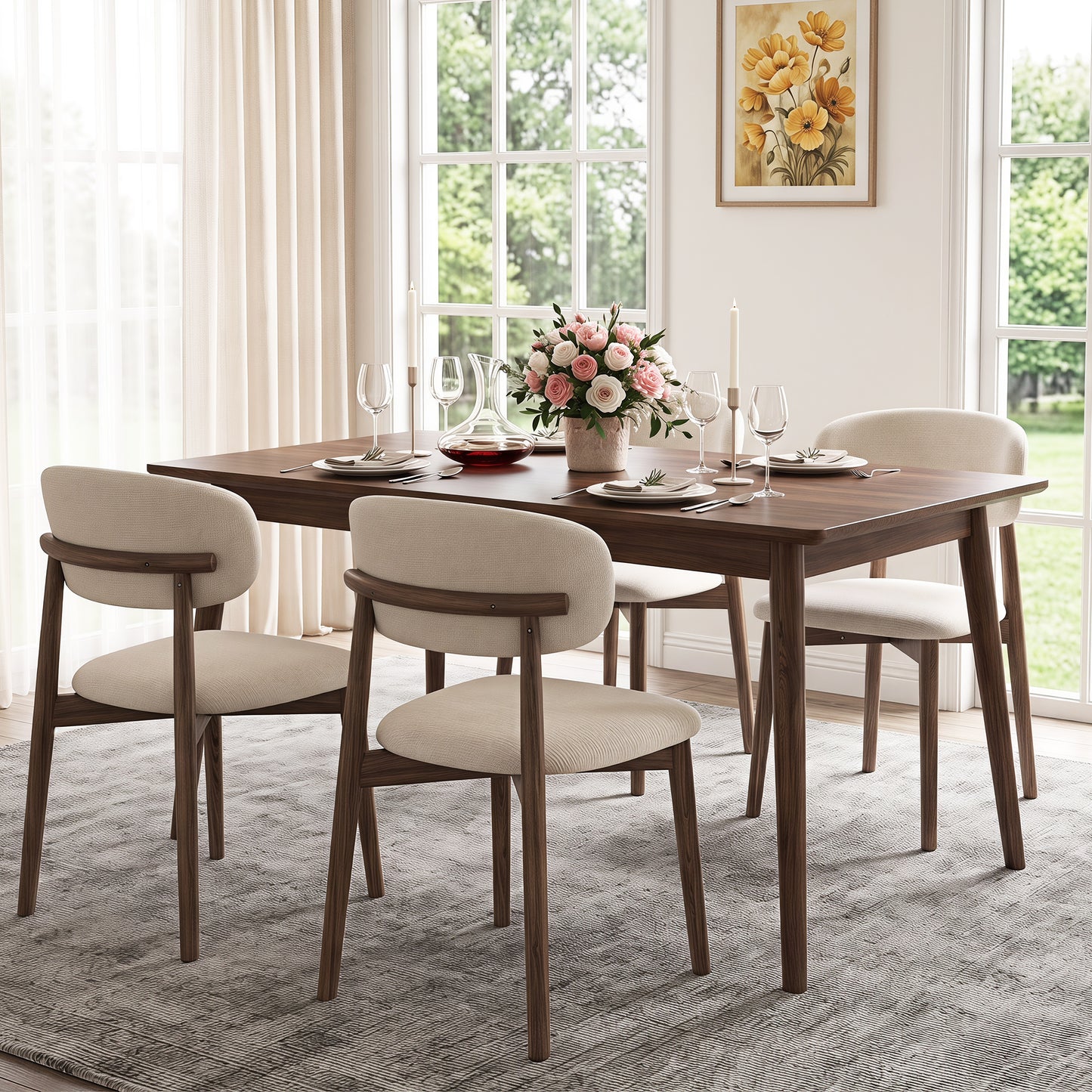 Beige Dining Chairs - Detail 5