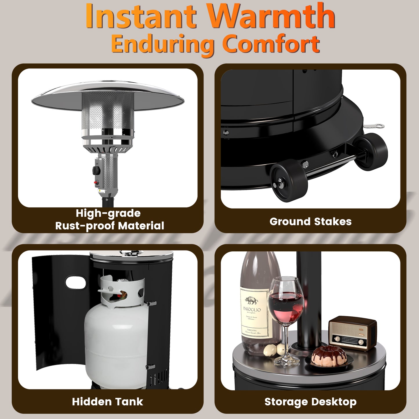 Black Patio Heater - 6