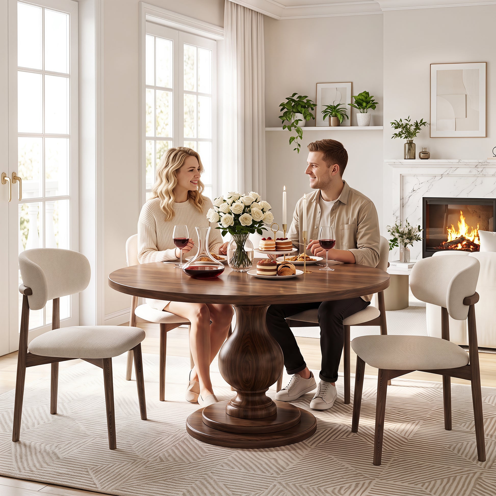Beige Dining Chairs - Detail 6