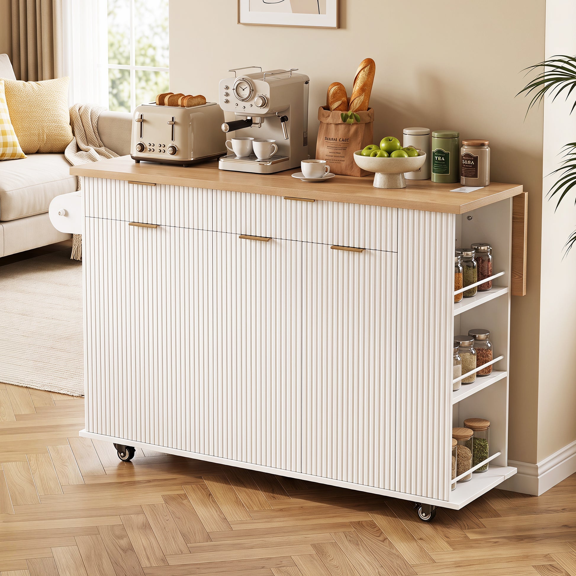 White Kitchen Island - 9