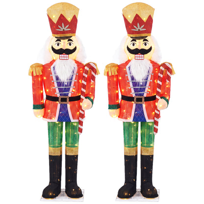 Warm White Glowing Soldier Nutcracker with 100 Lights