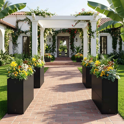 Metal Tall Rectangular Planter