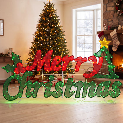 72 Inch Merry Christmas Light Sign