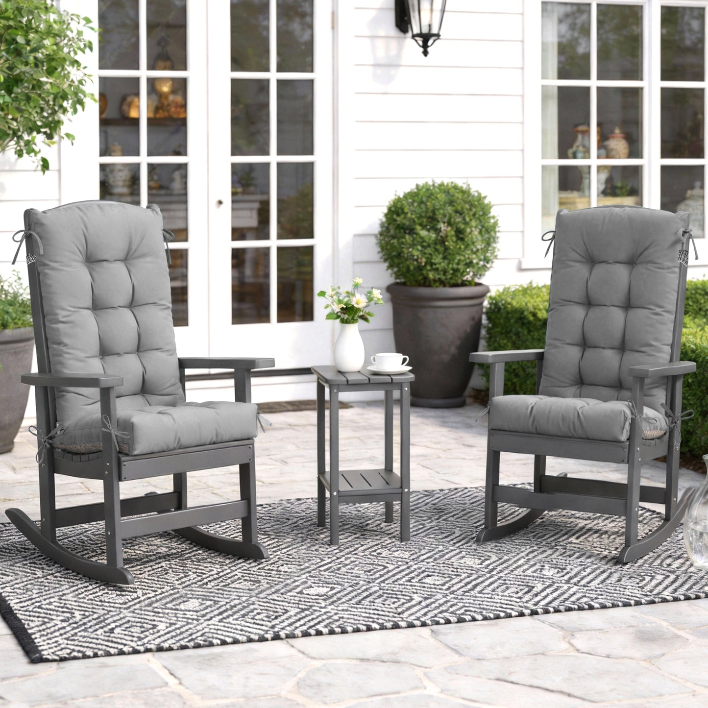 Waterproof Adirondack Chair Cushions with Ties & Non-Slip Bottom