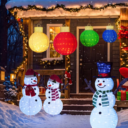 FOOWIN Lighted Pop-Up Outdoor Christmas Ornament Set