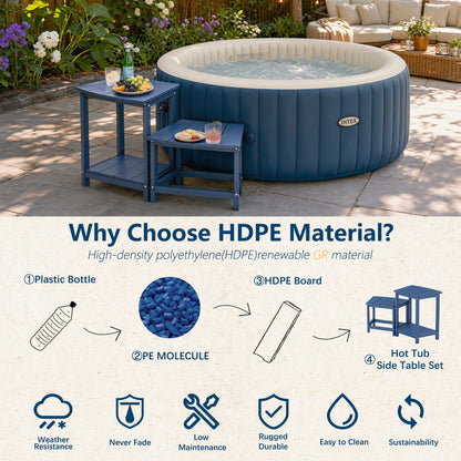 HDPE 2-Tier Outdoor Side Table