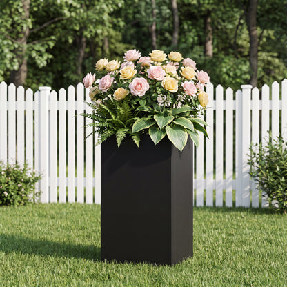 Metal Tall Rectangular Planter