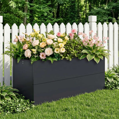 Metal Tall Rectangular Planter