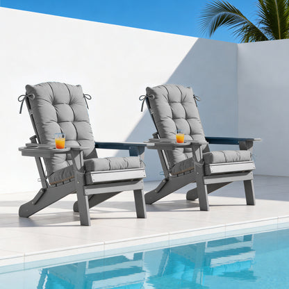 Waterproof Adirondack Chair Cushions with Ties & Non-Slip Bottom