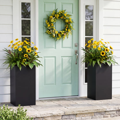 Metal Tall Rectangular Planter
