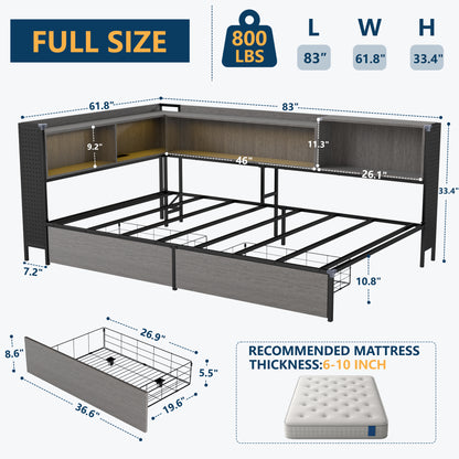 Gray Corner Bed - 4