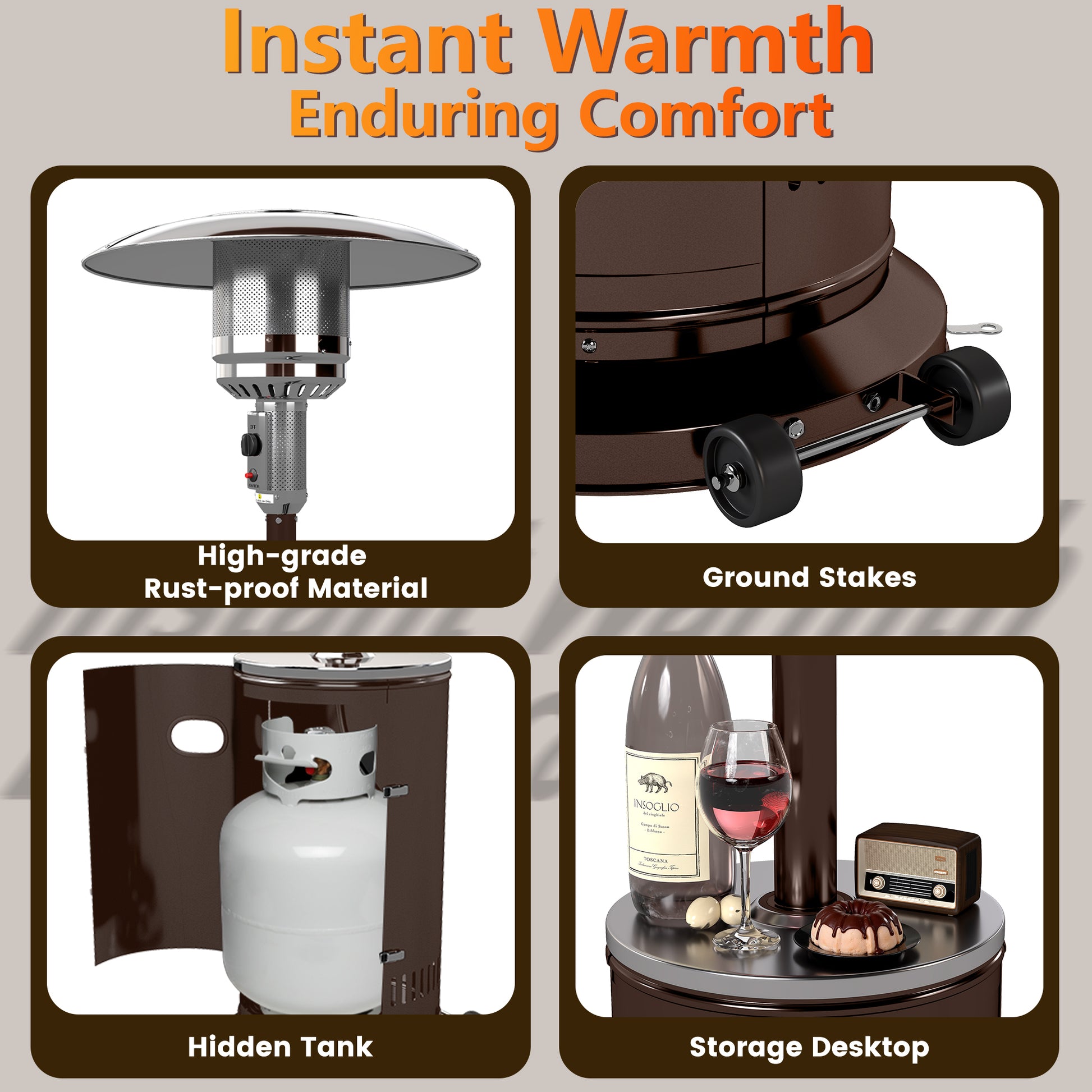 Gold Patio Heater - 6